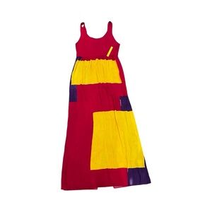 Alice + Olivia Color Block MaxiDress Size Medium NWT $440 MSRP Women's 100% Silk